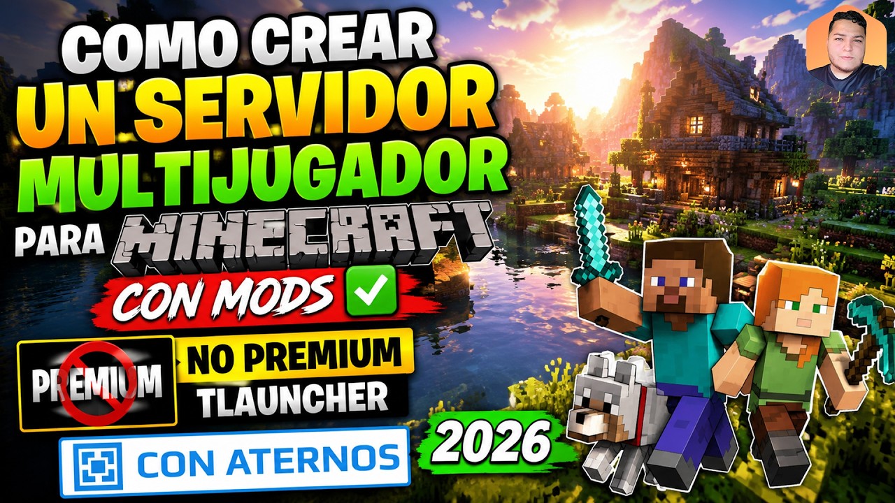 COMO CREAR UN SERVIDOR MULTIJUGADOR PARA MINECRAFT CON MODS✅ NO PREMIUM TLAUNCHER 2025 - CON ATERNOS