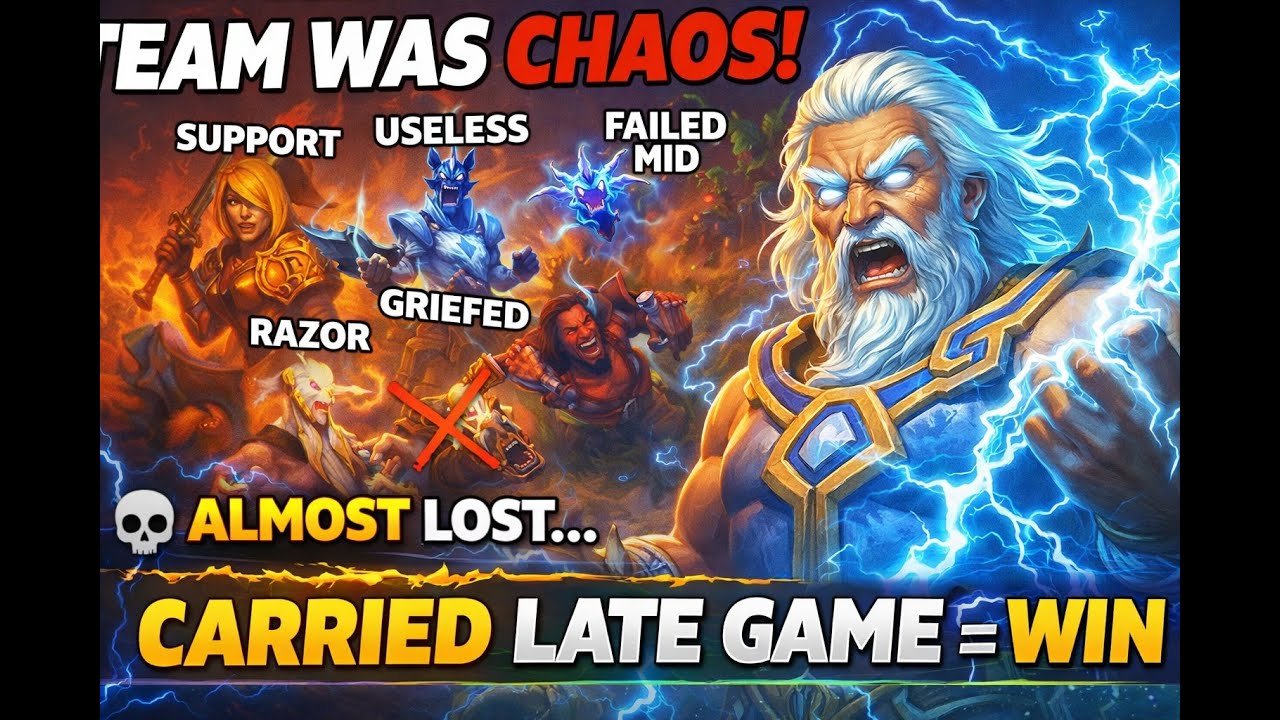 ZEUS ALMOST LOST… LATE GAME CARRIED 💀 | Team Was CHAOS | Dota 2