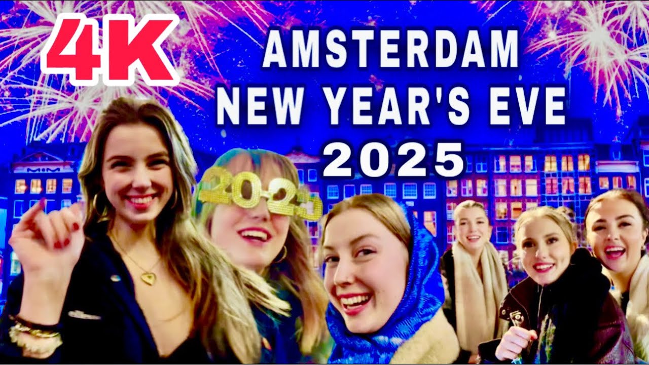 Happy New Year! 🎆 | Amsterdam Fireworks 2025 - New Year's Eve Celebrations (4K)