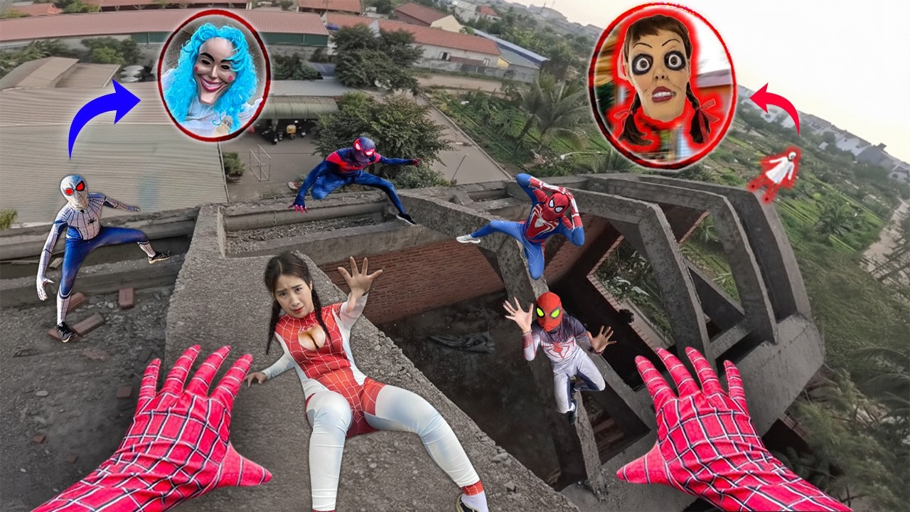 7 SPIDERMAN Vs SMILING WOMAN REAL LIFE ESCAPE 325.0 (Horror Parkour Pov Short) | Epic POV