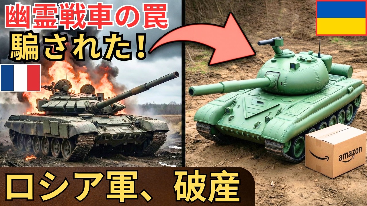 【崩壊】ロシア軍、Amazonに負ける。幽霊戦車（バルーン）に完敗した、将軍たちの絶望。