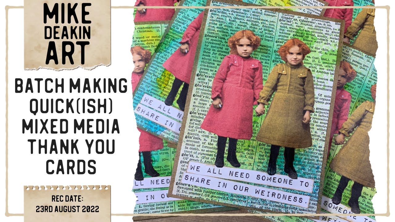 Mixed  Media Thank You Cards Quick(ish) Batch Making
