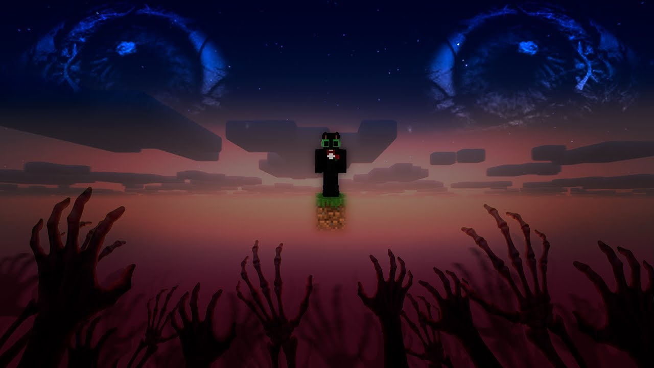 JOGUEI ONE BLOCK no MINECRAFT com 50 MODS de TERROR!