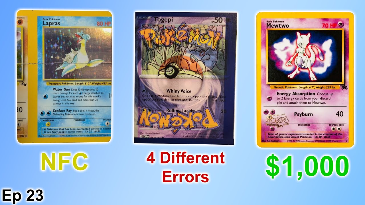 Error Pokemon Cards: Top Sales of the Week!
