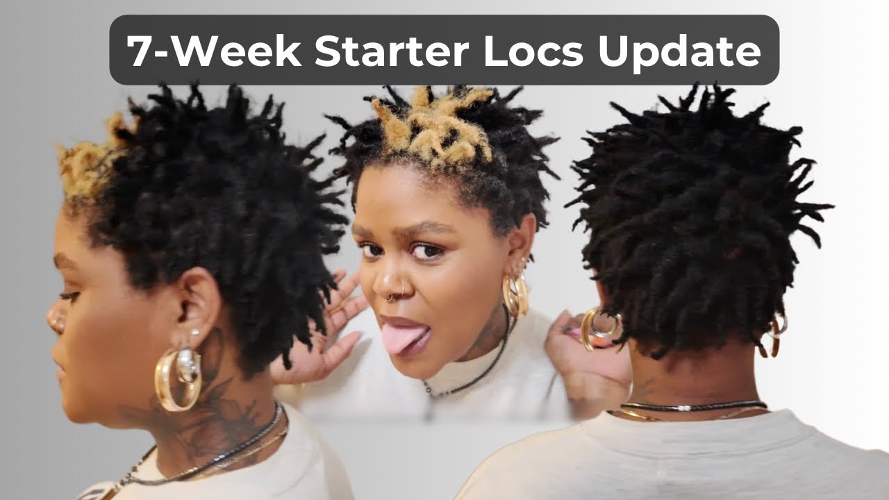 7 WEEK DIY Starter Locs Update! | my goals, moisture routine, + more! 4C Two-strand twists