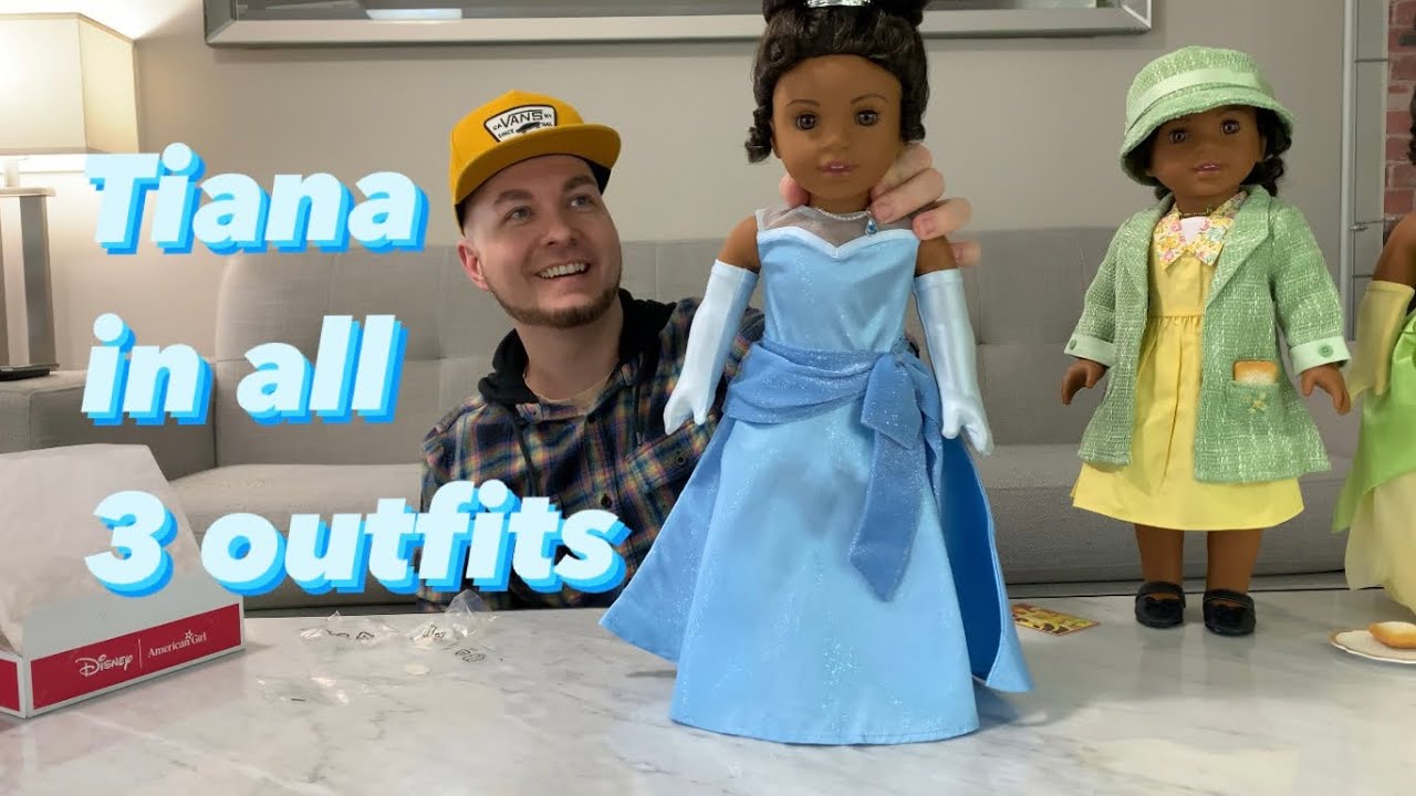 Распаковка и одевание Тианы Disney x American Girl во всех трёх нарядах