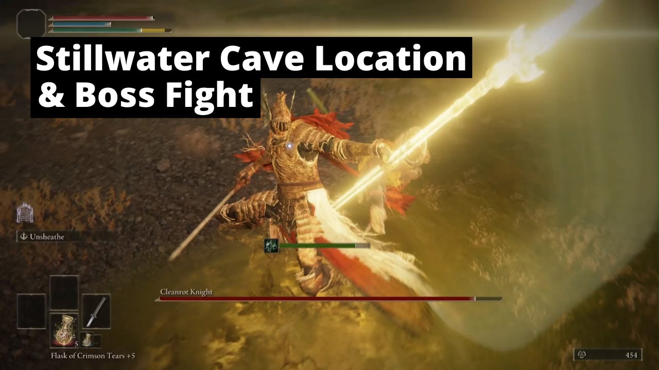 Elden Ring - Stillwater Cave & Cleanrot Knight Boss Fight Guide + Rewards (Winged Sword Insignia)