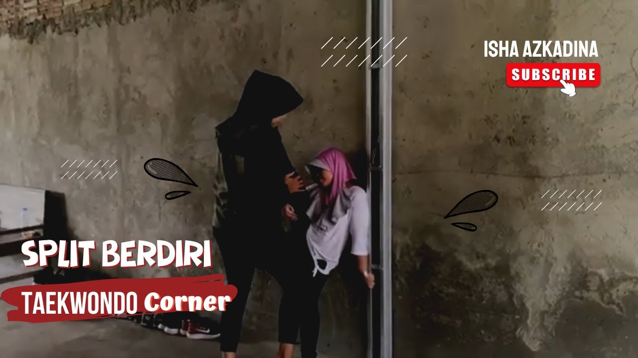 Taekwondo corner | Latihan split berdiri #taekwondo #taekwondokicks #latihan #split #poomsae #dojang