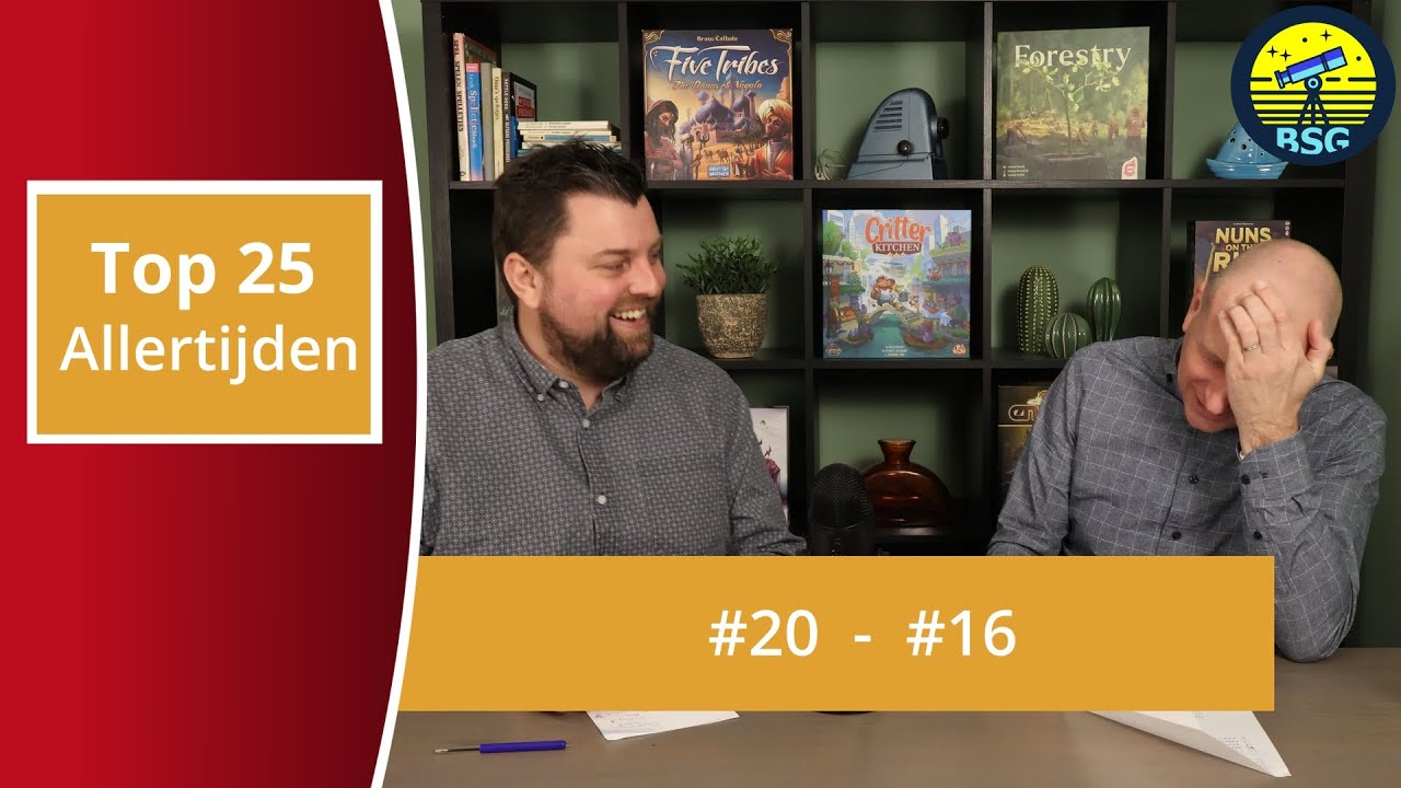 Top 25 Bordspellen Allertijden #20 - #16 (Editie 2025)