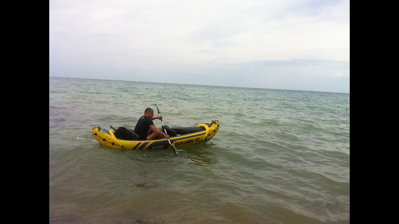 Испытание надувного каяка Intex Explorer K2