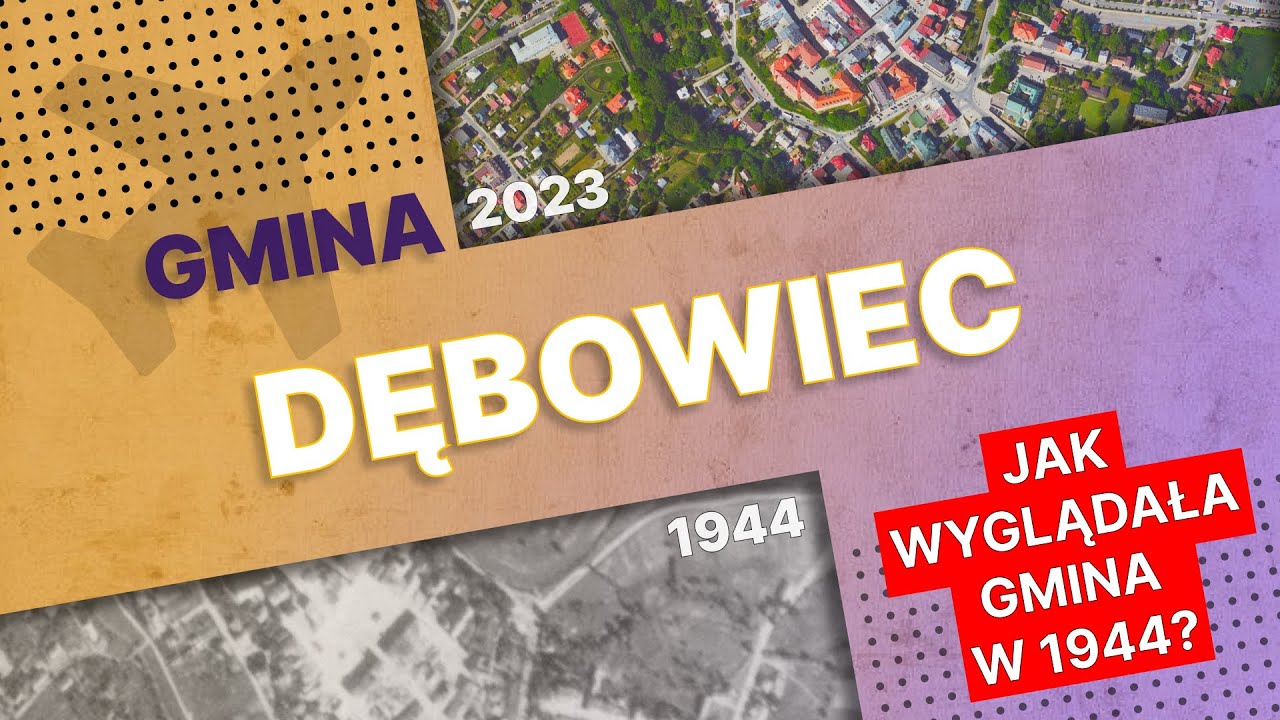 Dębowiec: Zmieniający się krajobraz - Porównanie zdjęć lotniczych z 1944 i aktualnych