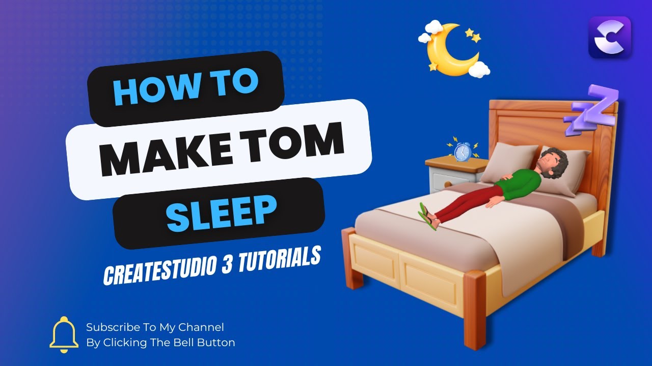 How To Make 3D Characters Sleep in Bed? | CreateStudio Tutorial