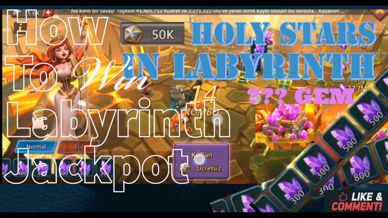 LORDS MOBİLE-How To Win Labyrinth Jackpot_SPENDING 50K HOLY STARS IN LABYRINTH‼️FINALLY JACKPOT??