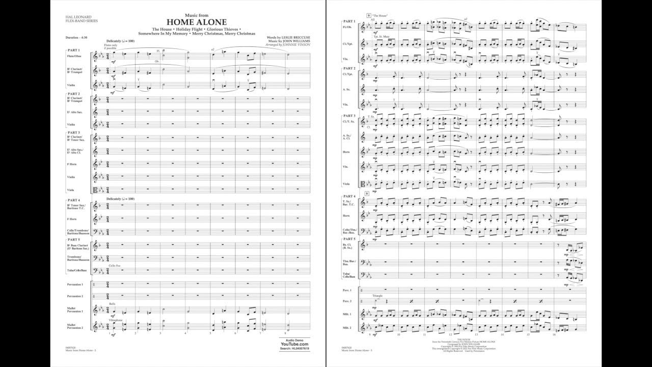 Music from Home Alone arranged by Johnnie Vinson