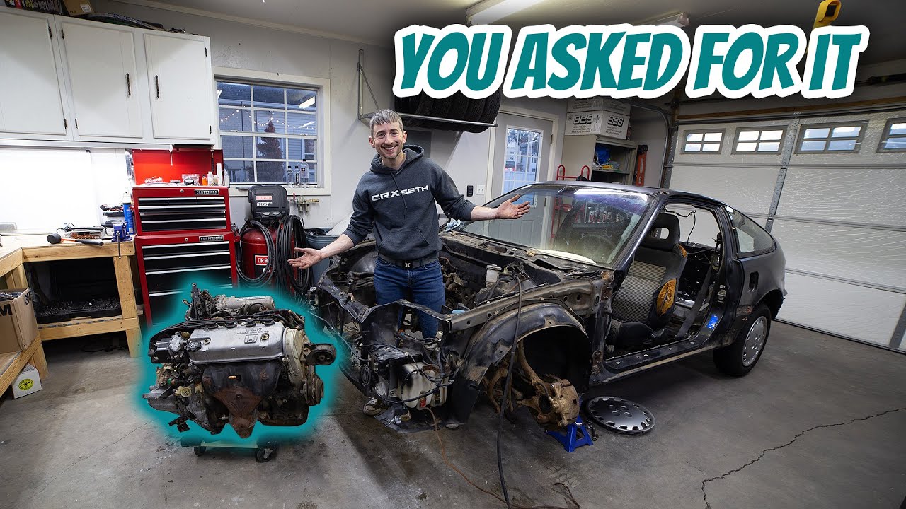1988 CRX Si Restore Part 13 - Engine Pull