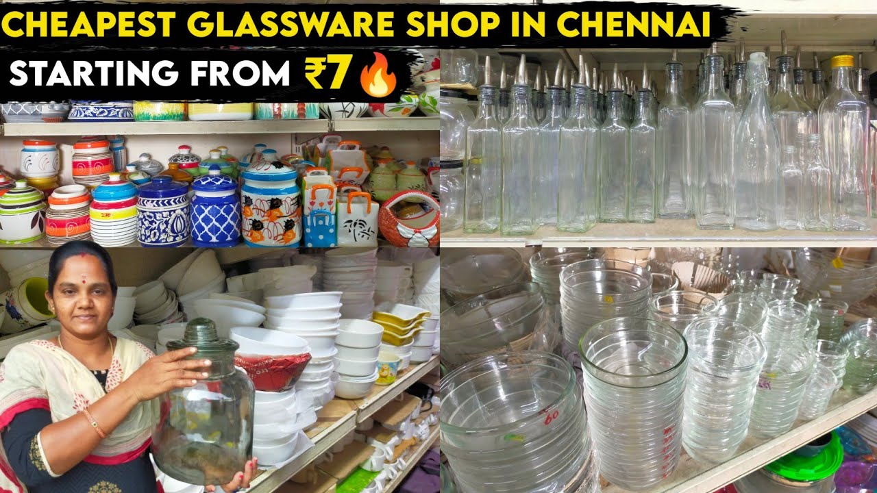 Best and Cheap Glassware in Chennai | Indian Glassware emporium | Kitchen Glassware | Madras life