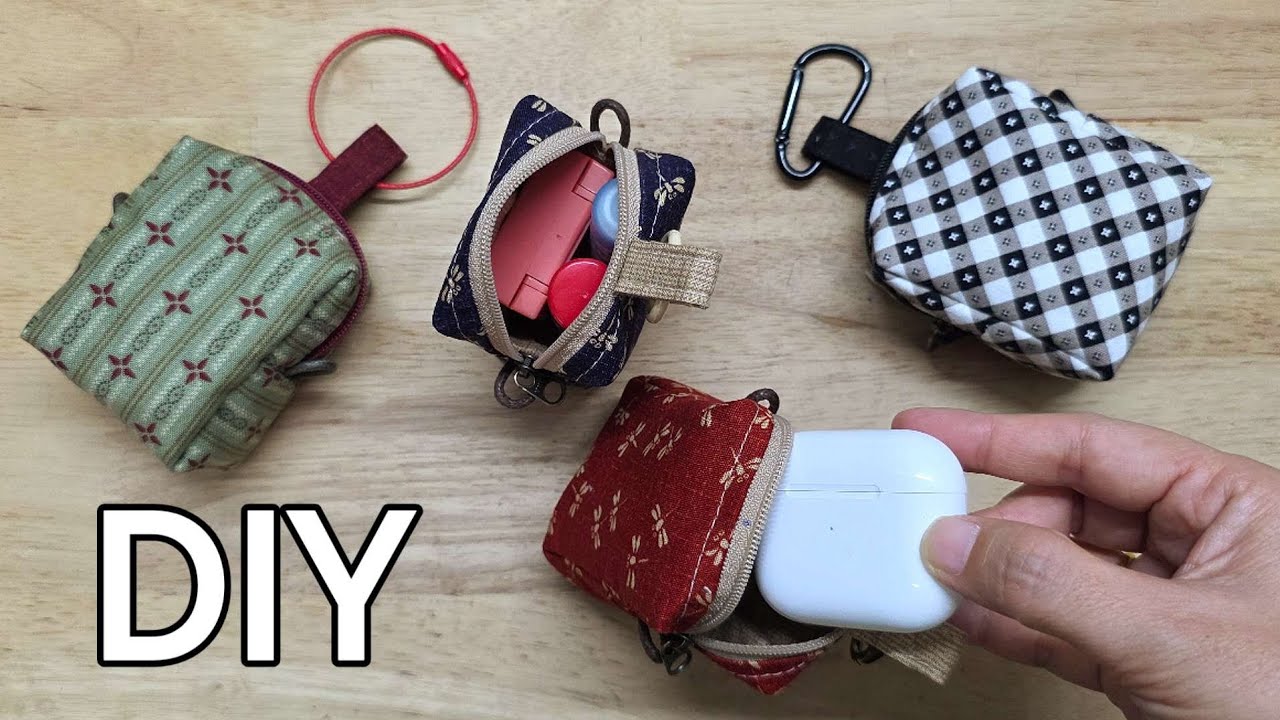 EP317 : DIY Mini Pouch | How to make Airpods bag | Box Pouch