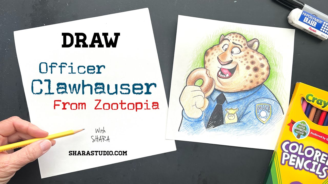 How to draw officer Clawhauser