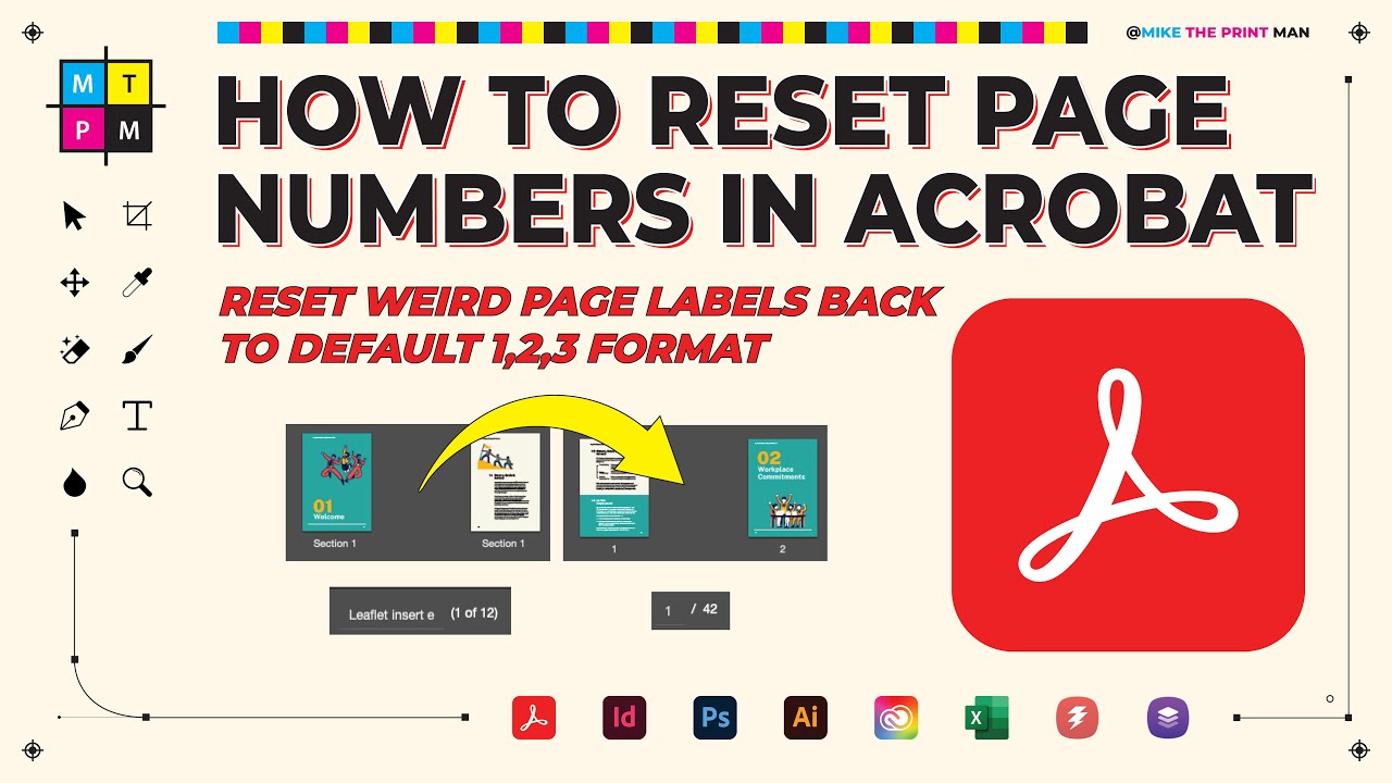 Как сбросить номера страниц PDF-файла в Adobe Acrobat Pro