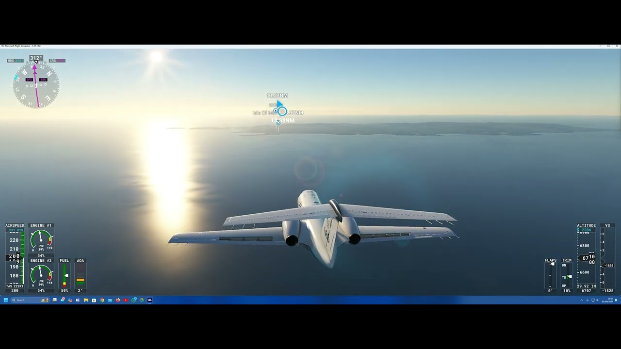 Microsoft Flight Simulator 2020 08 01  Walney Island to Isle of Man