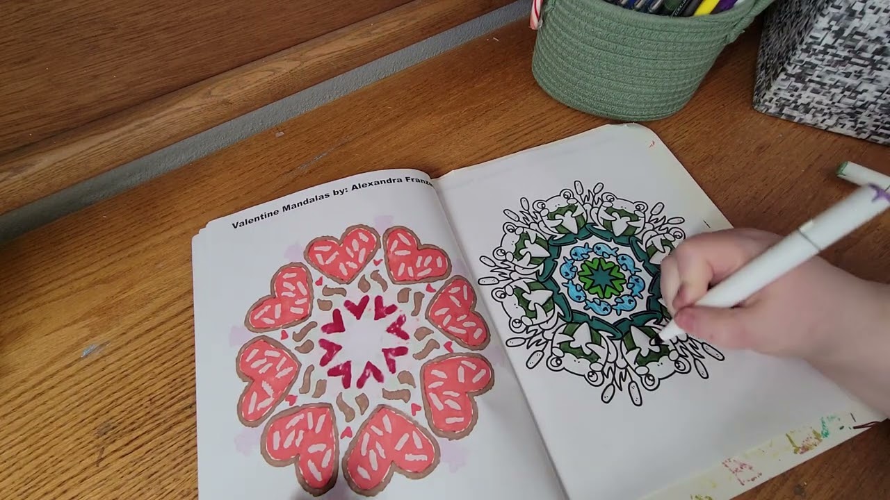 Cutie frog mandala coloring 