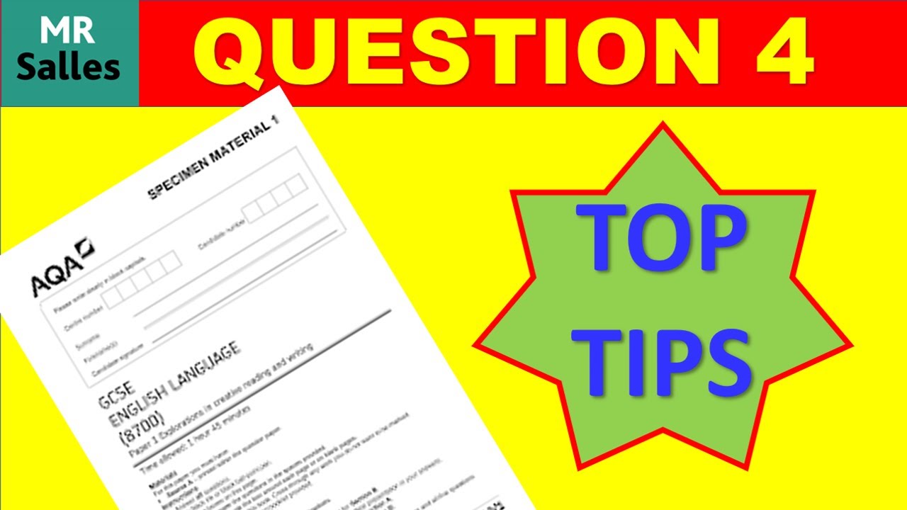 Top Tips: Question 4 Paper 1 (Mr Salles)