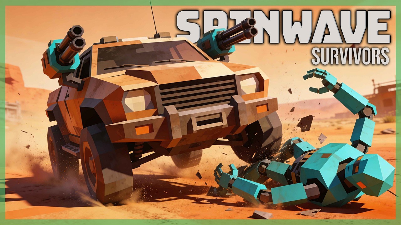 New Single Dev, Vehicle Based, Bullet Heaven Where You Can Run Over Robots!!! // Spinwave Survivors
