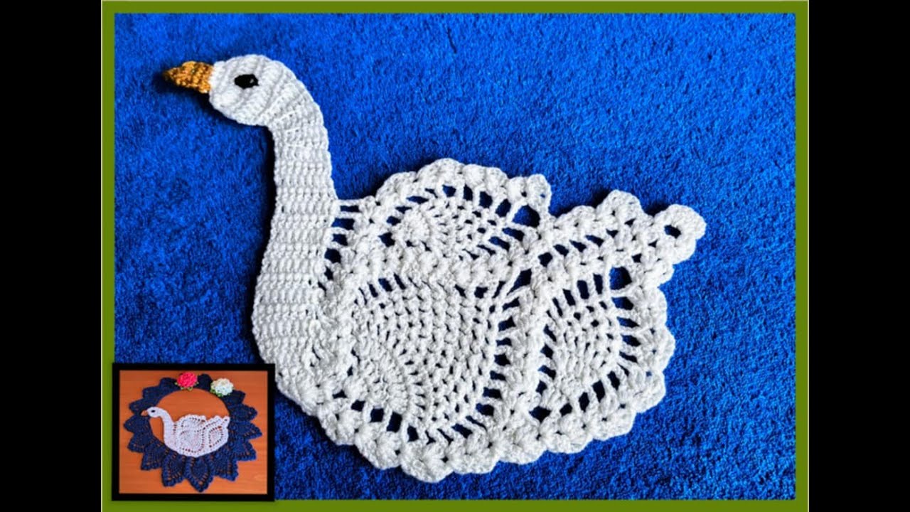 TAPETE/CENTRO DE MESA CISNE TEJIDO A CROCHET PRIMERA PARTE 🥰👍