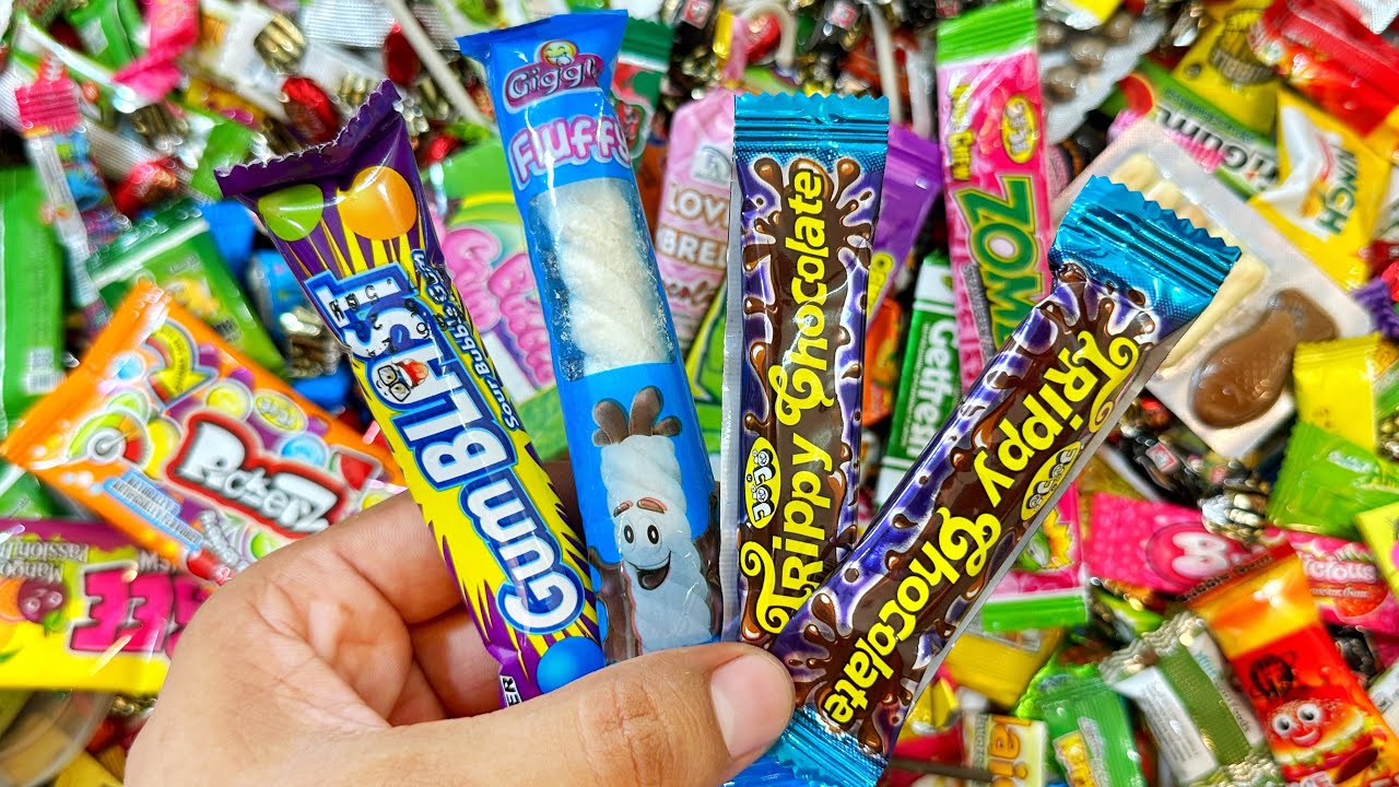 Gum Blast Candies | Cute Rainbow Tic Tac Candies,Chocolates and Lollipops Unpacking | ASMR