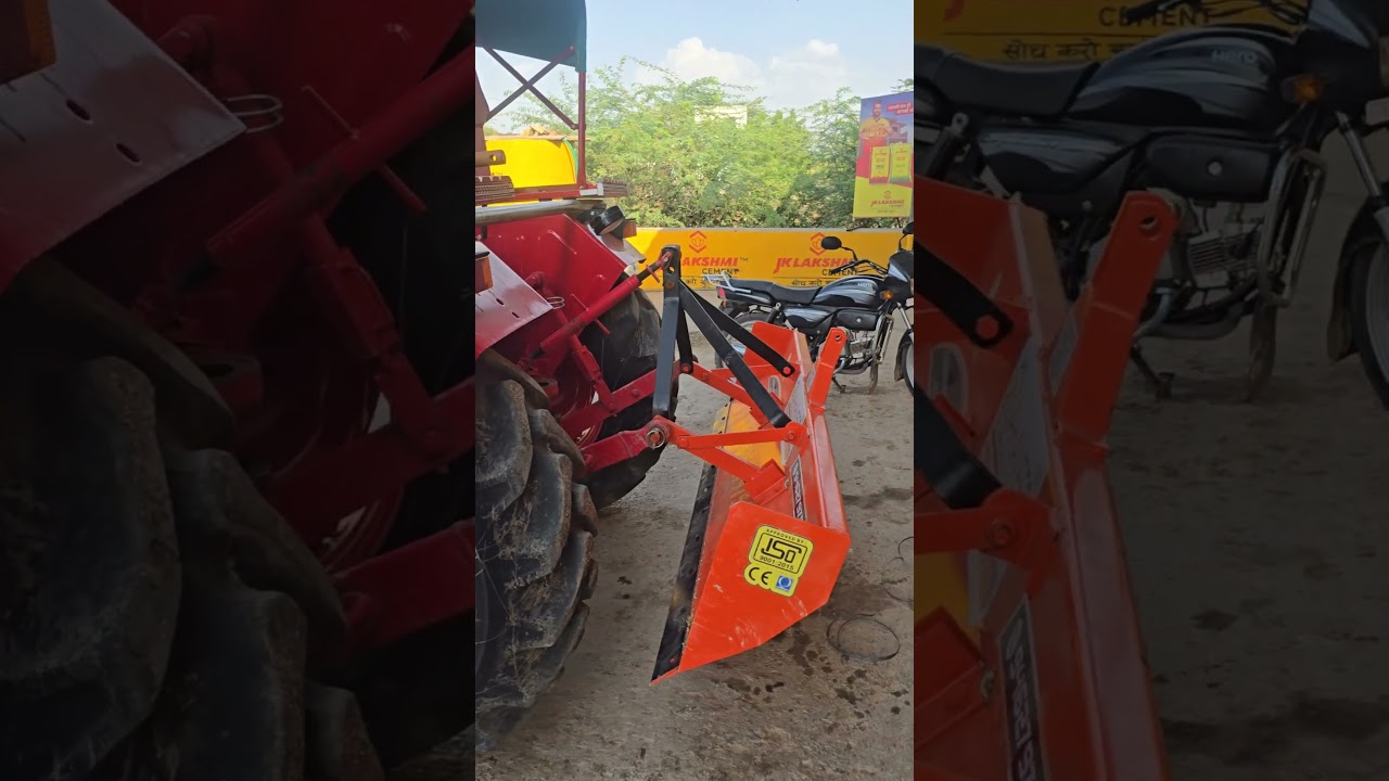 Land leveler tractor mounted #automobile #agriculture #farming #cultivater #leveler #laserleveller