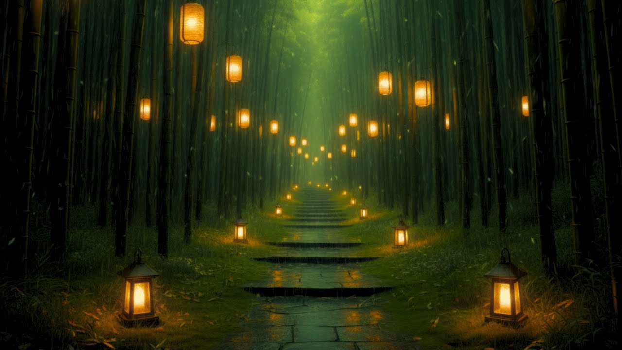 【睡眠用BGM】静かな竹林に響く琴の音｜安眠へと誘う和風アンビエント - Relaxing Japanese Zen Music & Bamboo Forest