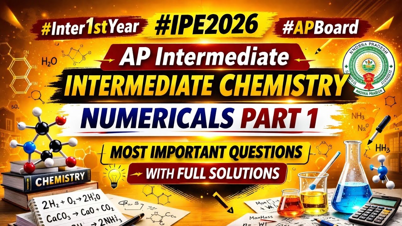 #Inter1stYear#IPE2026#APBoard#APIntermediate#IntermediateChemistry#IPEImportantQuestions