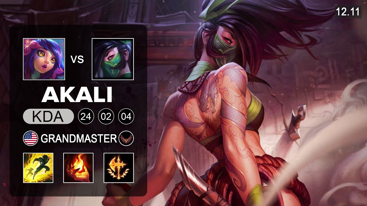 Akali vs Neeko Mid - NA Grandmaster - Patch 12.11 Season 12