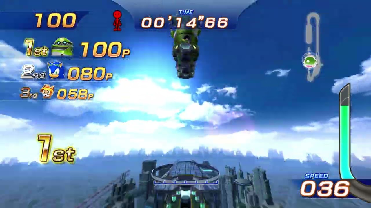 Sonic Free Riders (ソニック フリーライダーズ) - No Kinect Patch Mod - Damage Survival - Metal City