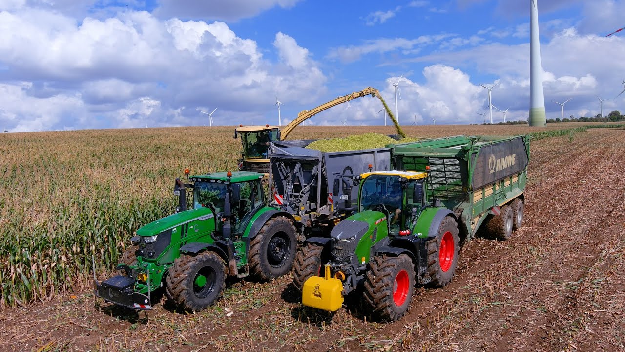 Maïs 2025 : Krone BIG X |  Maisernte | 9X Fendt & 3X John Deere | C.Sacher | Schnitger & Hübscher 4K