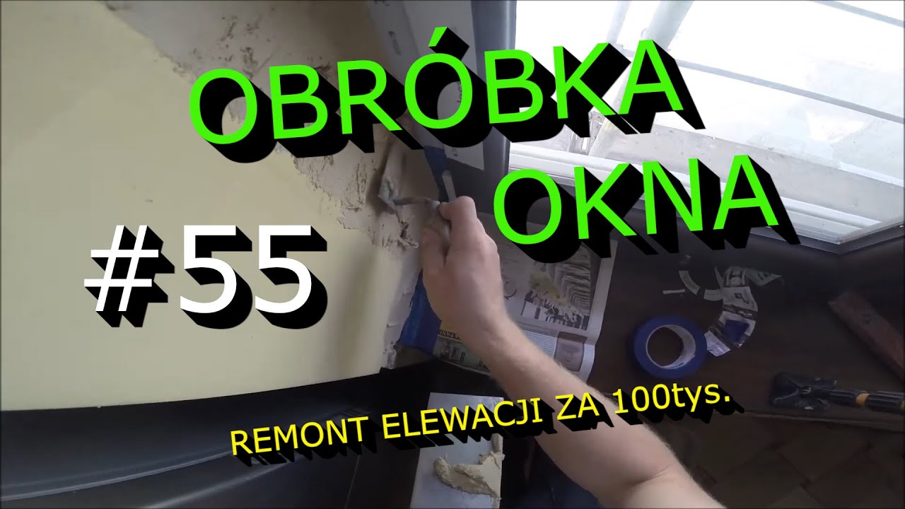 Obróbka zgrubna glifów po wymianie okien. Maszynowy tynk gipsowy. #RemontElewacjiZa100tys