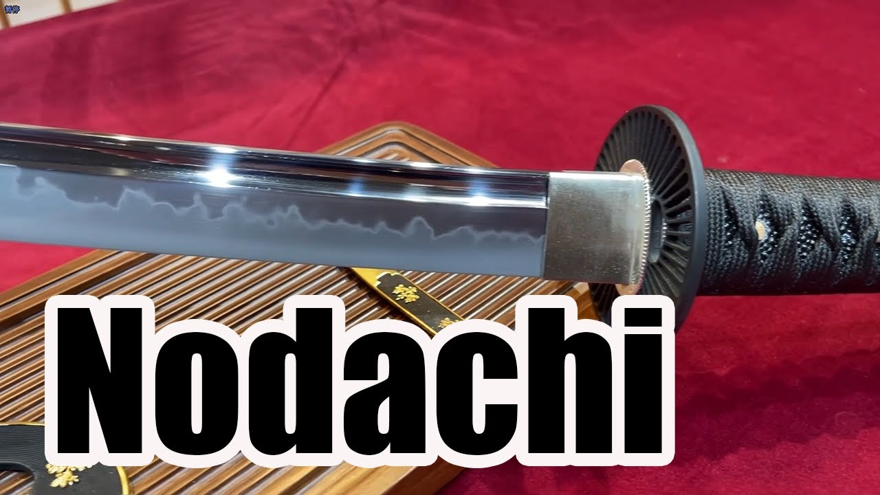 Nodachi with Clay-Tempered and Polished Blade Japanese samurai swords