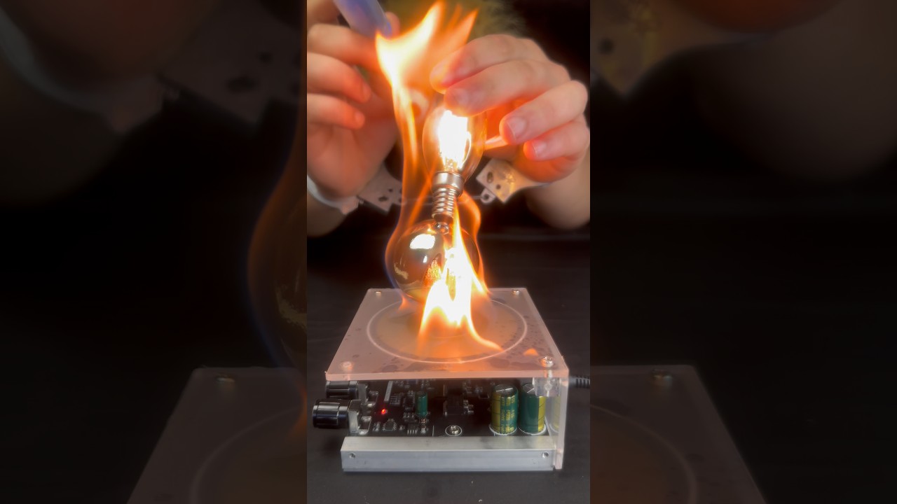 Musical Tesla Coil Fire Incident 🔥⚡️#shorts