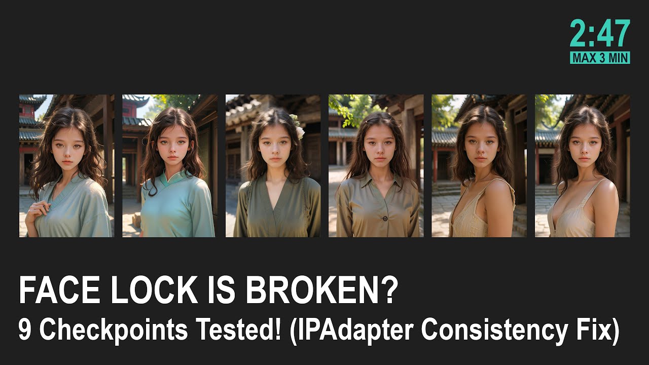 🟢 FACE LOCK IS BROKEN? 9 Checkpoints Tested! (IPAdapter Consistency Fix ComfyUI Shortcut)