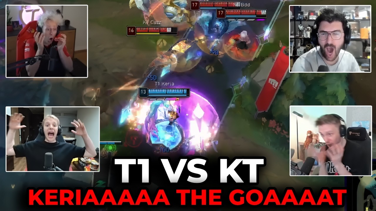 Reakcje streamer&oacute;w na Keria Absolute INSANE 4 Man Ult, kt&oacute;ry wygra wojnę telekomunikacyjną | Reak...