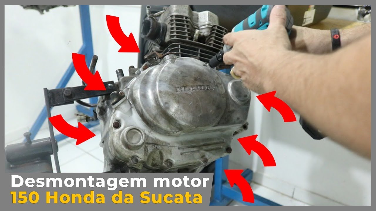Desmontagem do motor 150 honda comprado na sucata ! Assista até o final.