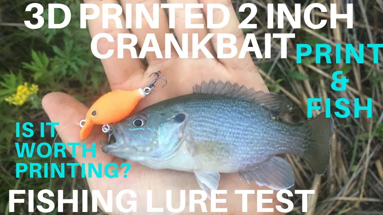 3D PRINTED 2 INCH CRANKBAIT FISHING LURE TEST