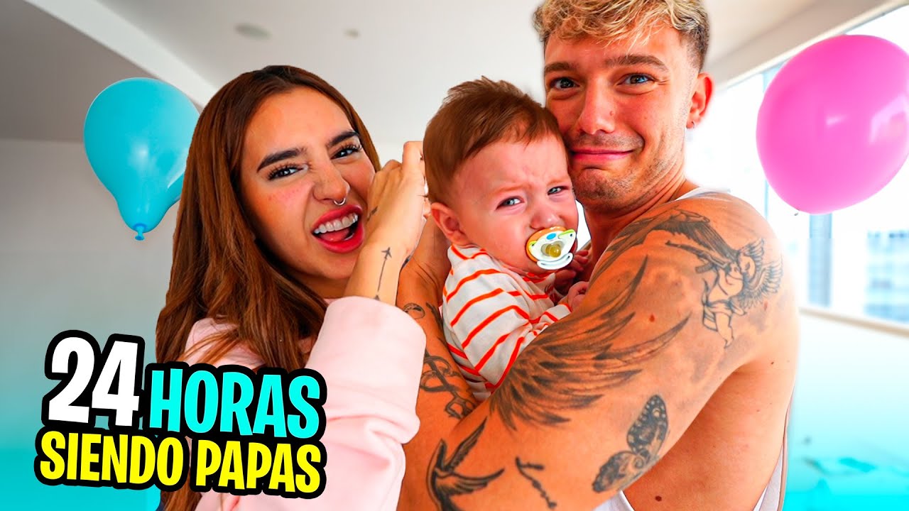 24 HORAS SIENDO PAPAS DE UN BEBE! ft. DOMELIPA