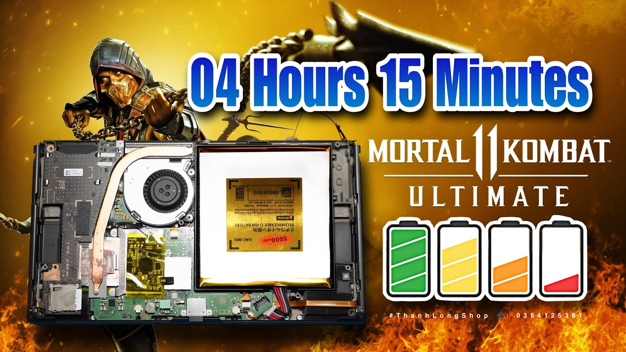 QUÁ SỐC ! Pin Vàng 5000 mAh Chiến Game Khủng Mortal Kombat 11 Nintendo Switch OLED 