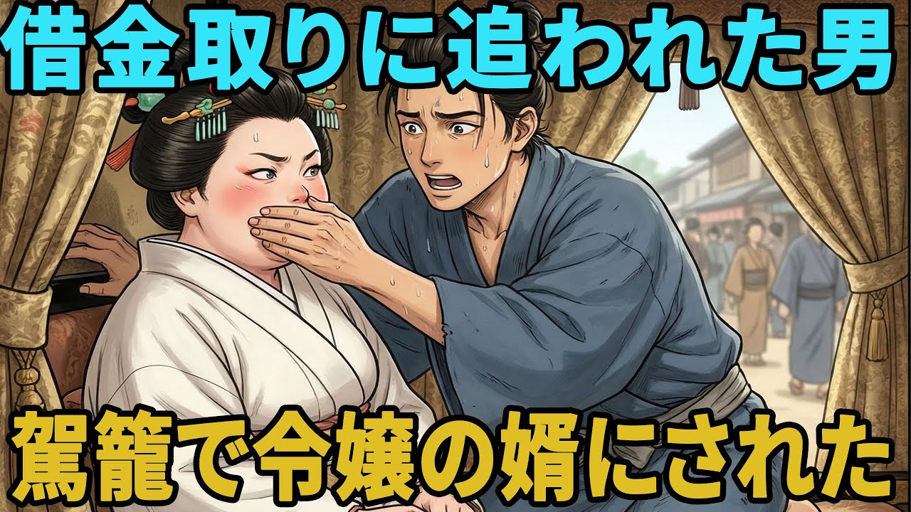 借金取りに追われた色男が駕籠に飛び込んだら大商家の令嬢。逃げ場なく婿にされた  | 民話 | 野談 | 時代劇 | 説話 | オーディオブック | 伝説