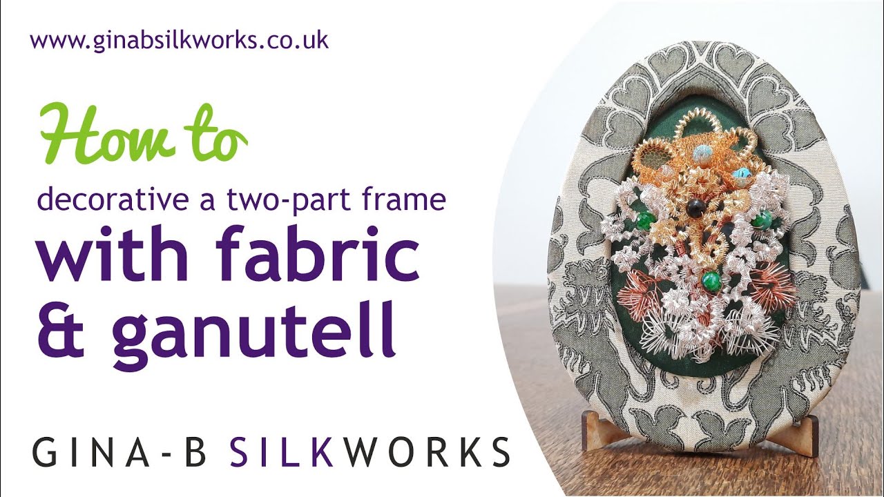 How to decorate a two-part mdf frame with fabric & ganutell / display ideas &  tips