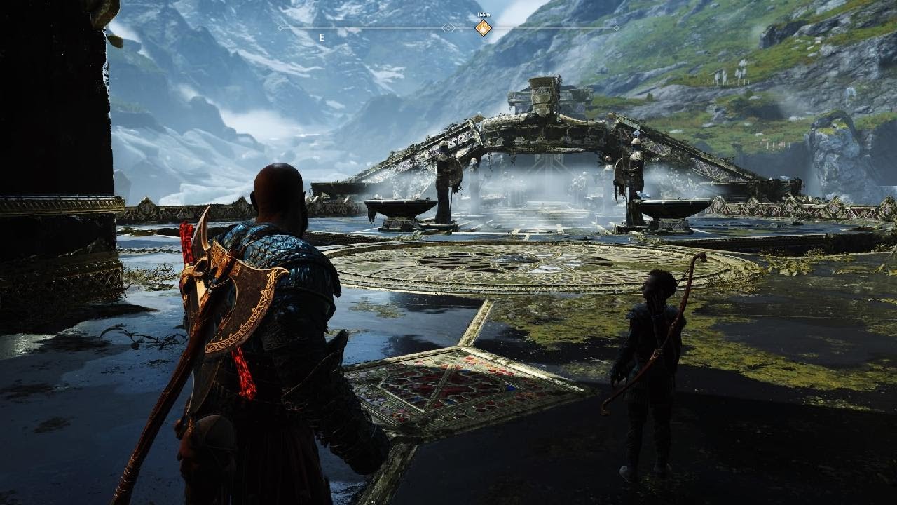 God of War Kratos enjoying a drink with Boy