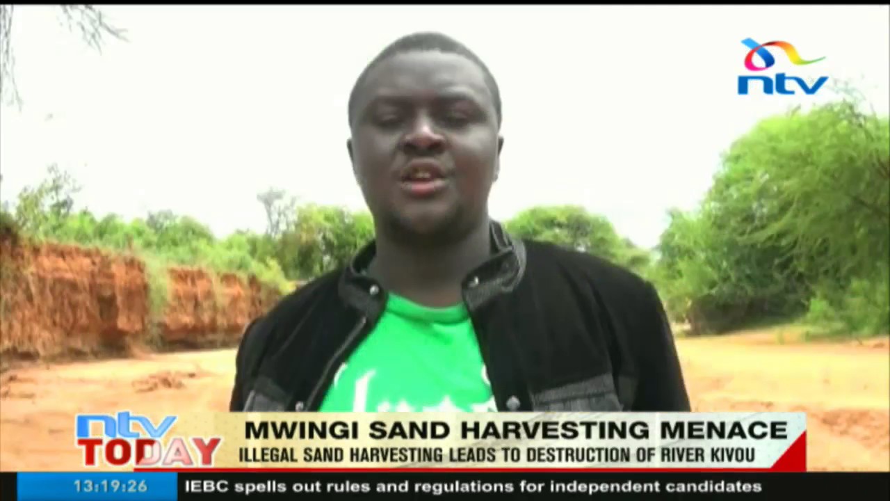 Illegal sand harvesting leads to destruction of River Kivou