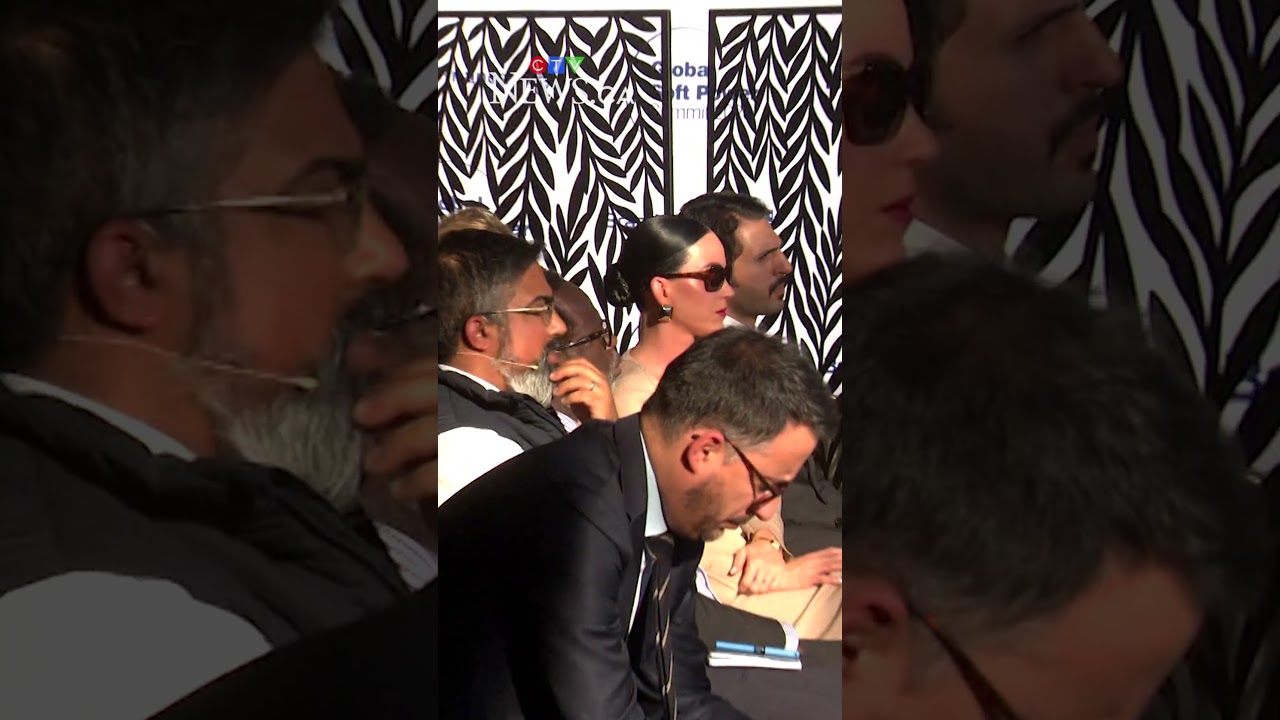 Justin Trudeau joined by Katy Perry at World Economic Forum