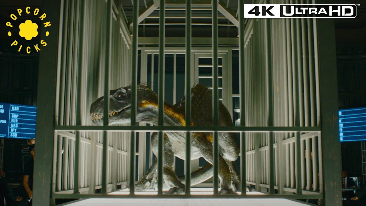 The Dinosaur Auction & Attack | Jurassic World Fallen Kingdom 4k